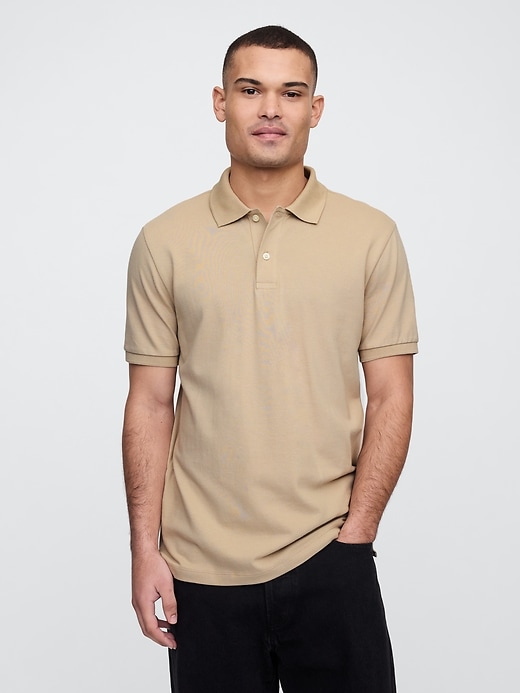 Image number 1 showing, Stretch Pique Polo Shirt