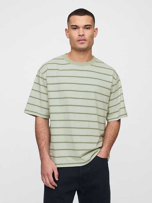 Image number 1 showing, Vintage Soft Stripe Boxy T-Shirt