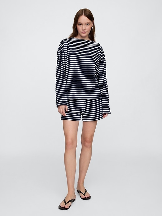 Image number 3 showing, Oversized Boatneck Tunic Shirt