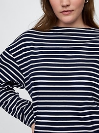 Oversized Boatneck Tunic Shirt