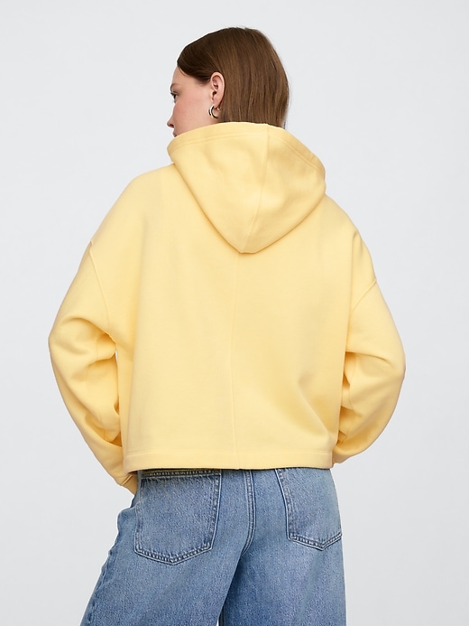 Image number 2 showing, Relaxed Fleece V-Neck Hoodie