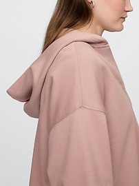 Relaxed Fleece V-Neck Hoodie