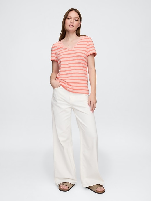 Image number 3 showing, Favorite Stripe V-Neck T-Shirt