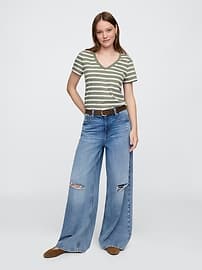Favorite Stripe V-Neck T-Shirt