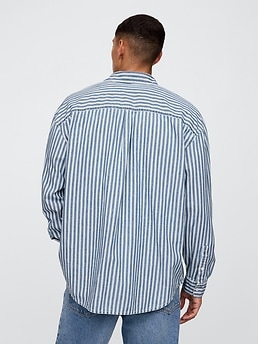 Patchwork Denim Big Shirt | Gap Factory