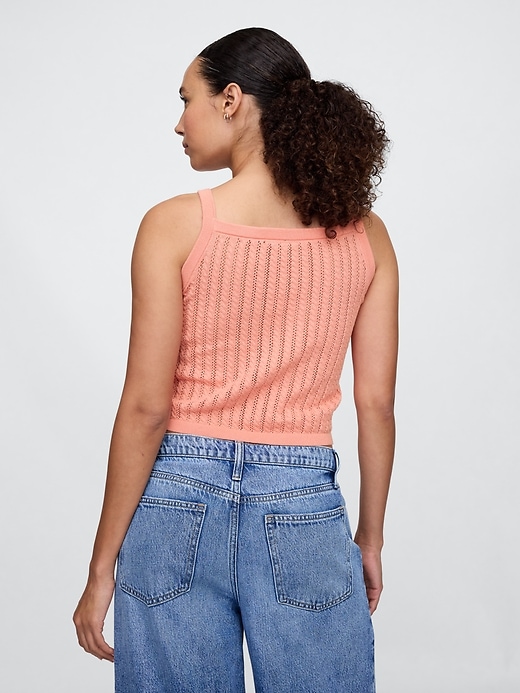 Image number 2 showing, Open-Stitch Sweater Tank Top