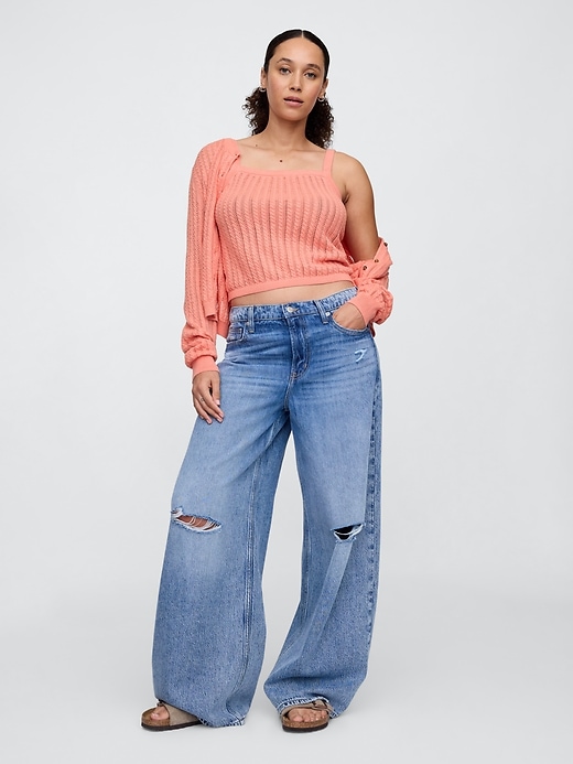 Image number 3 showing, Open-Stitch Sweater Tank Top