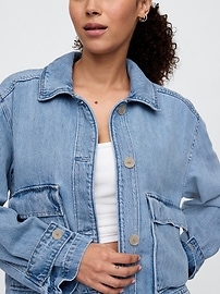 SuperSoft Denim Utility Jacket