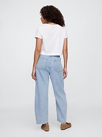 Mid Rise SuperSoft Pull-On Barrel Jeans