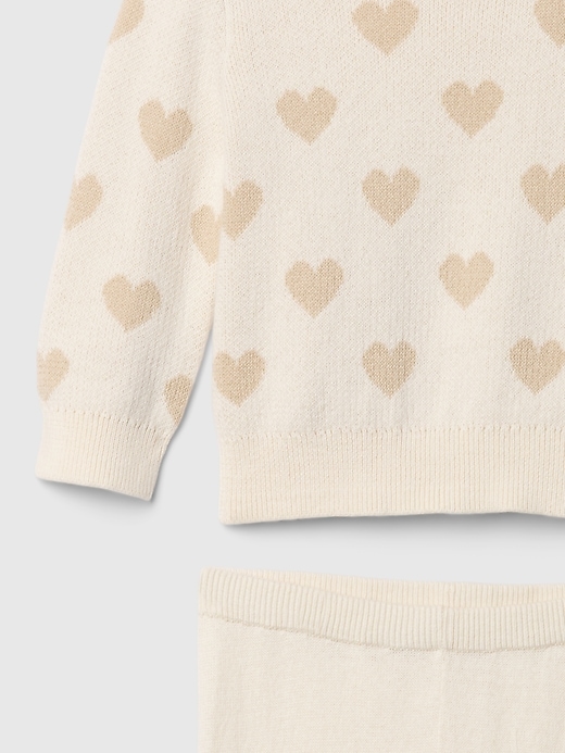 Image number 4 showing, Baby Heart Sweater Two-Piece Outfit Set