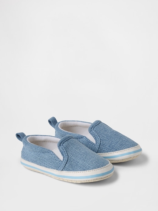 Image number 2 showing, Baby Denim Slip-On Sneakers