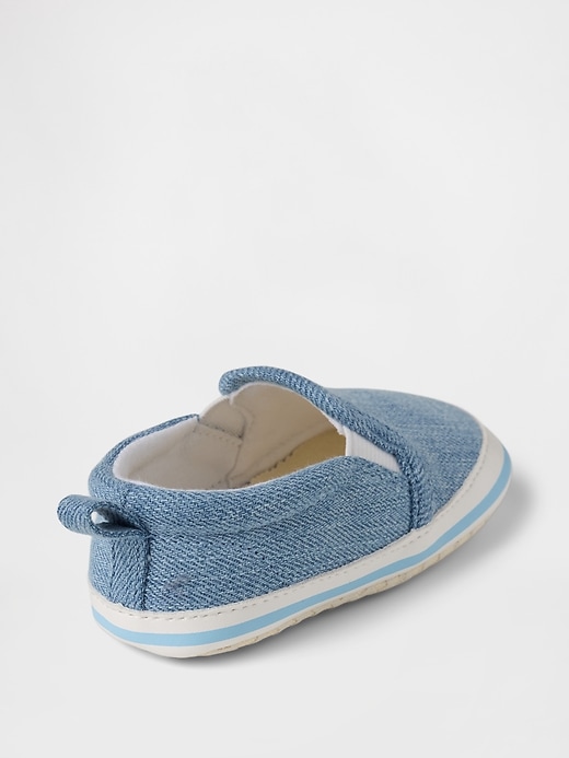 Image number 4 showing, Baby Denim Slip-On Sneakers