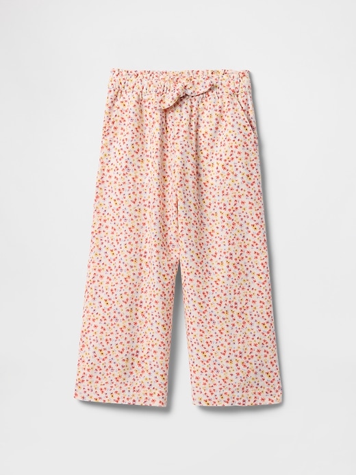 Image number 1 showing, babyGap Linen-Blend Wide-Leg Pull-On Pants