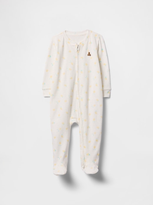 Image number 1 showing, Baby Print Two-Way Zip One-Piece