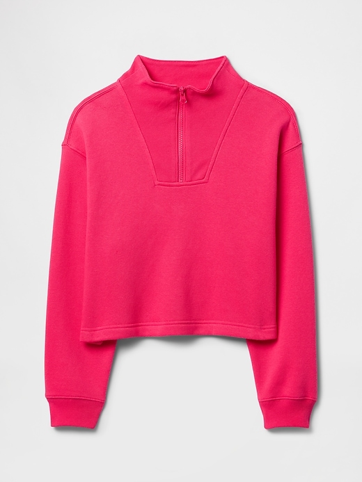 Image number 1 showing, Kids Relaxed Quarter-Zip Track Sweatshirt