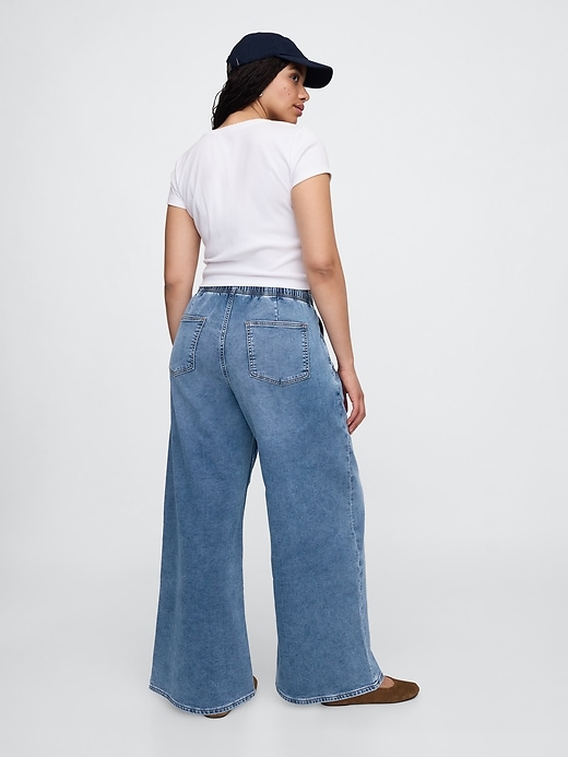Image number 6 showing, High Rise Pull-On Baggy Sweatpant Jeans