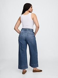 High Rise Wide-Leg Crop Jeans