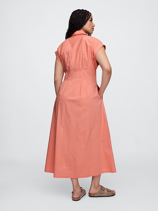 Image number 5 showing, Poplin Maxi Shirtdress