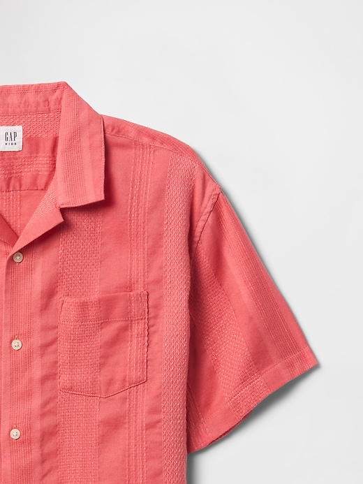 Image number 3 showing, Kids Relaxed Linen-Blend Vacay Shirt