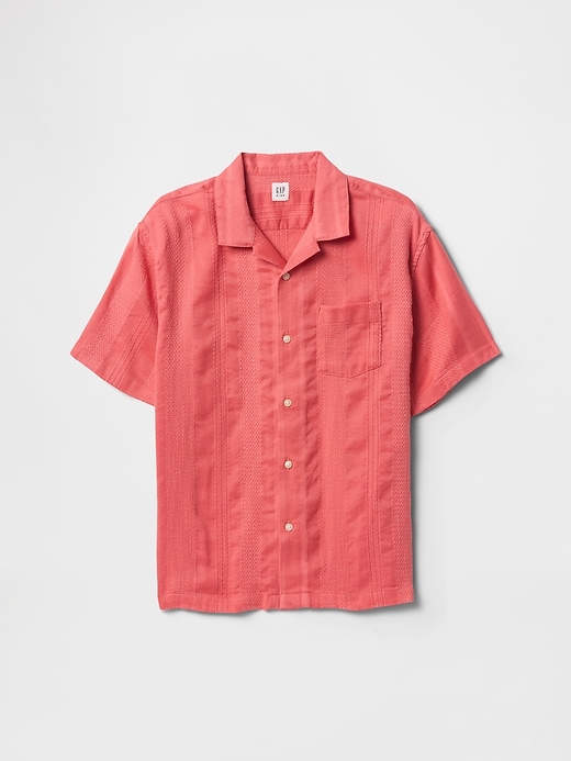 Image number 1 showing, Kids Relaxed Linen-Blend Vacay Shirt