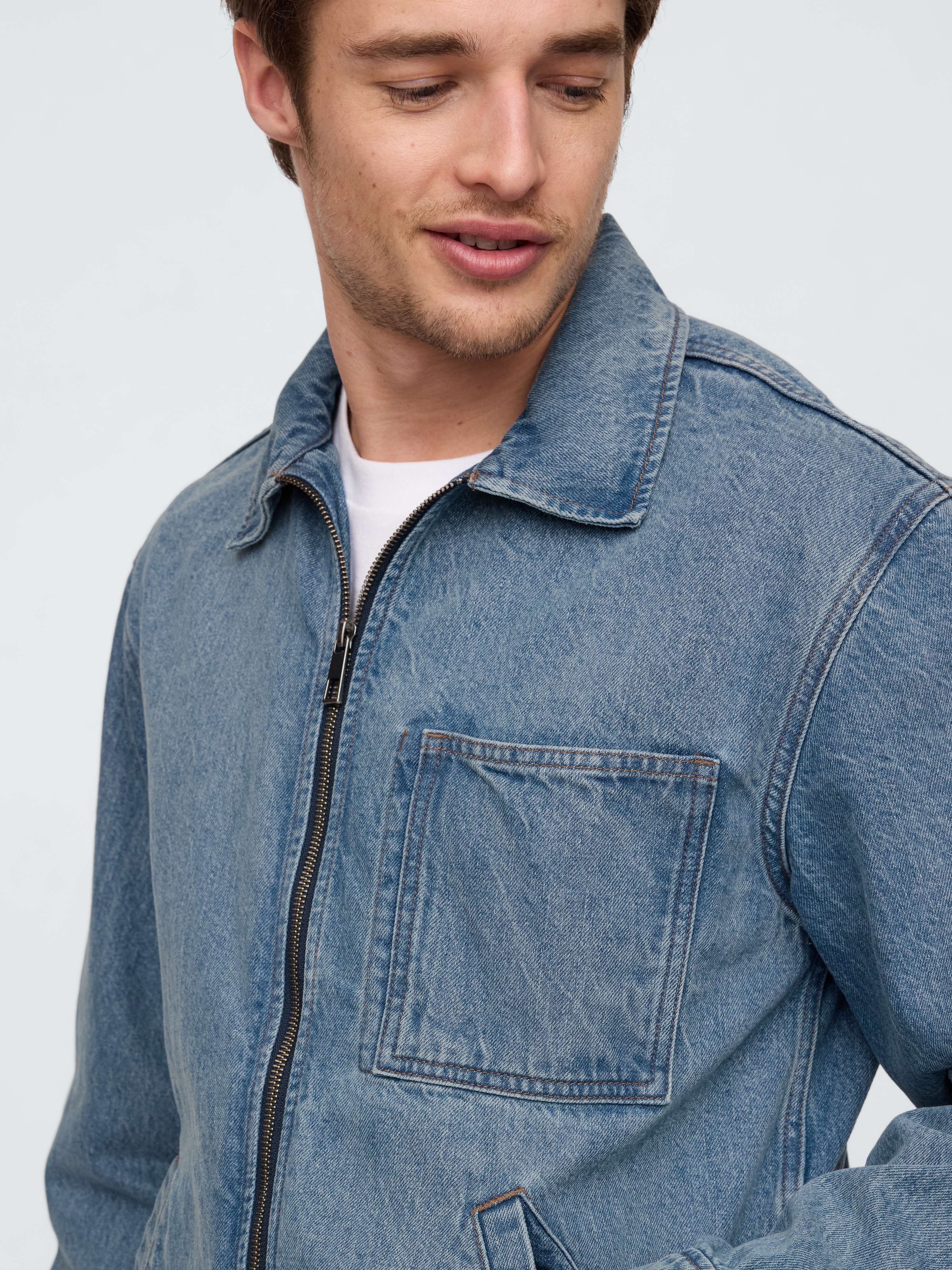 Relaxed Denim Chore Jacket | Gap Factory