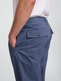 Straight Herringbone Utility Pants