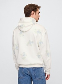 Oversized Vintage Soft Print Hoodie