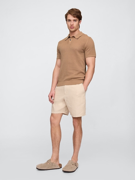 Image number 3 showing, Crochet Polo Shirt