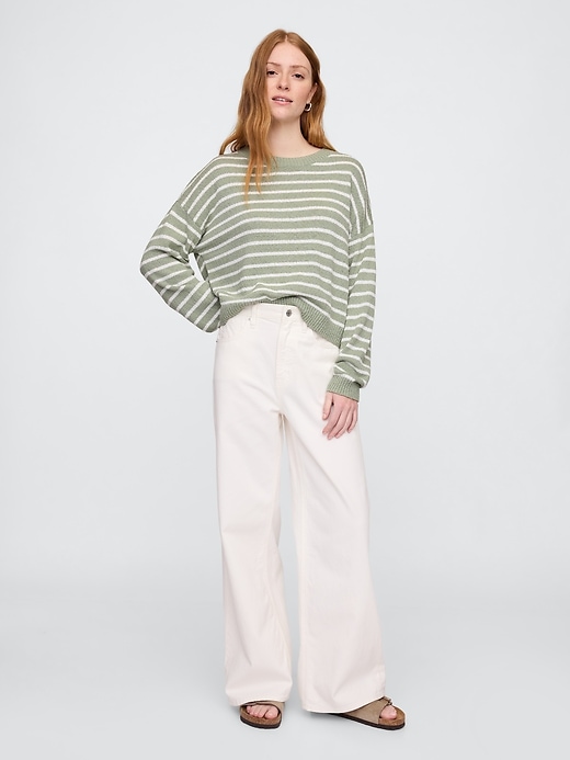 Image number 3 showing, Oversized Slub Crewneck Sweater