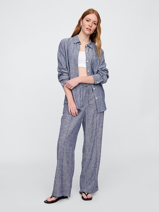 Image number 3 showing, Linen-Blend Easy Shirt
