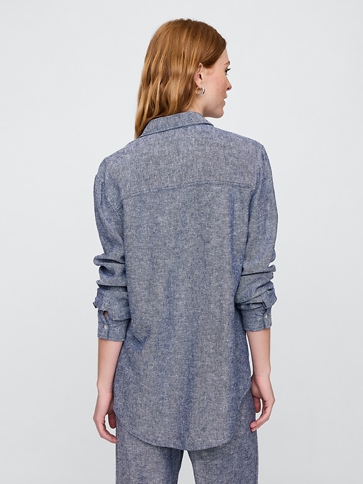 Image number 2 showing, Linen-Blend Easy Shirt