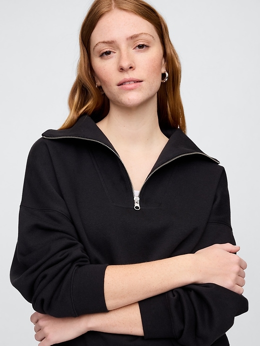 Image number 4 showing, Oversized Quarter-Zip Sweatshirt