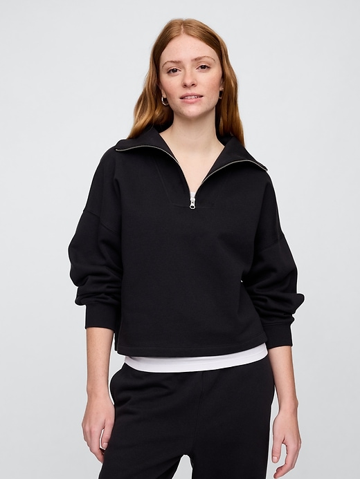 Image number 1 showing, Oversized Quarter-Zip Sweatshirt