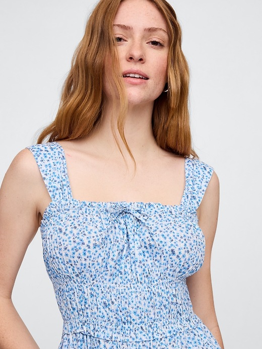 Smocked Midi Dress