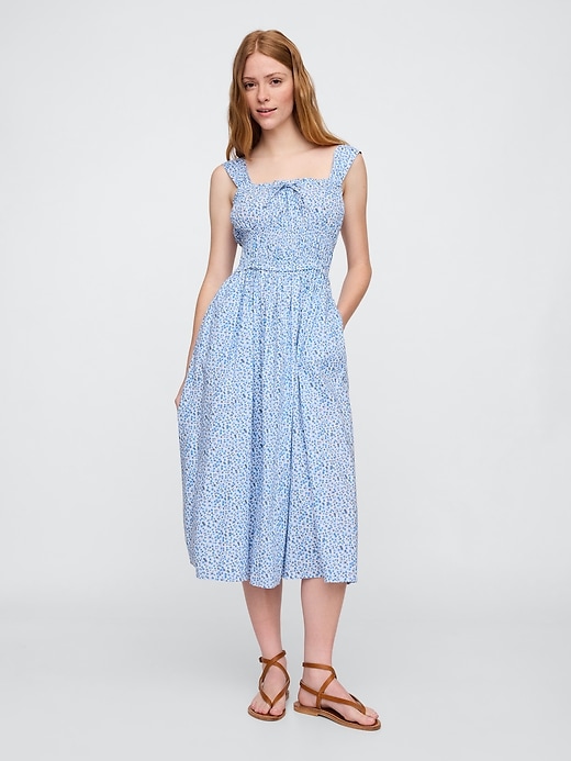 Image number 1 showing, Smocked Midi Dress