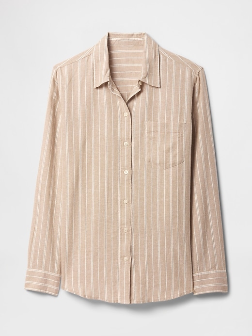 Image number 5 showing, Linen-Blend Easy Shirt
