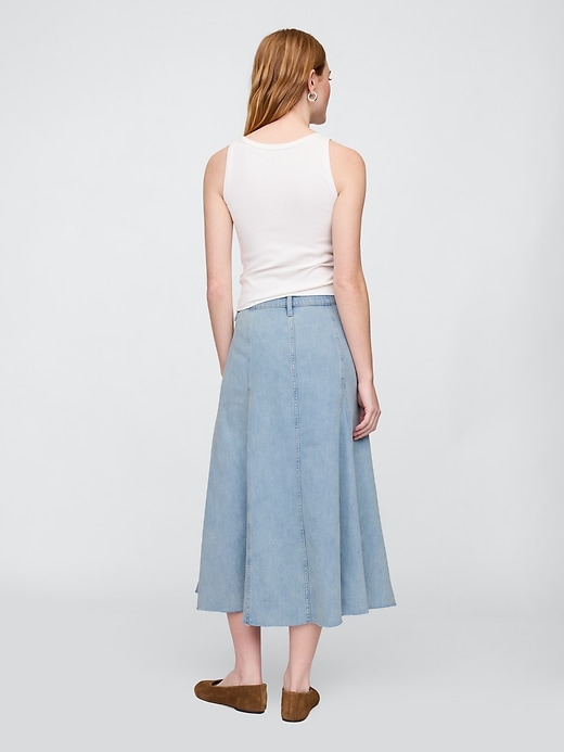 Image number 2 showing, SuperSoft Denim Maxi Skirt