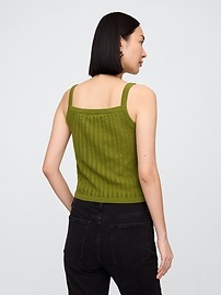 Open-Stitch Sweater Tank Top