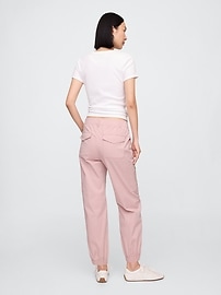 Mid Rise Downtown Khaki Cargo Joggers