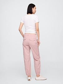 Mid Rise Downtown Khaki Cargo Joggers