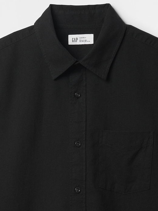 Image number 4 showing, Linen-Blend Shirt in Standard Fit