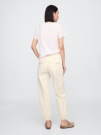 Mid Rise Downtown Khaki Cargo Joggers