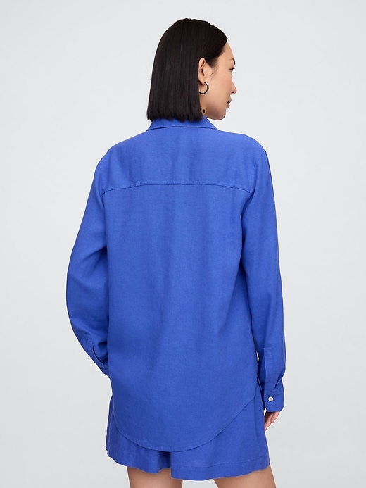 Image number 2 showing, Linen-Blend Easy Shirt