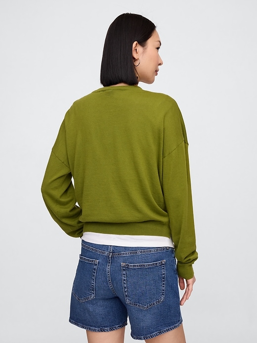 Image number 2 showing, CashSoft Relaxed V-Neck Sweater