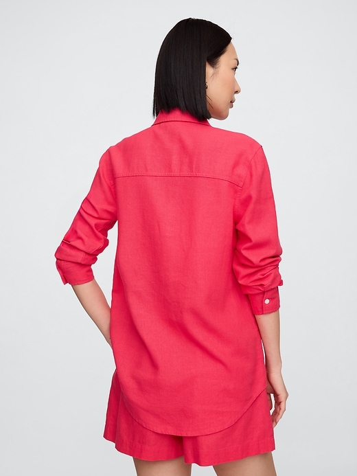Image number 2 showing, Linen-Blend Easy Shirt