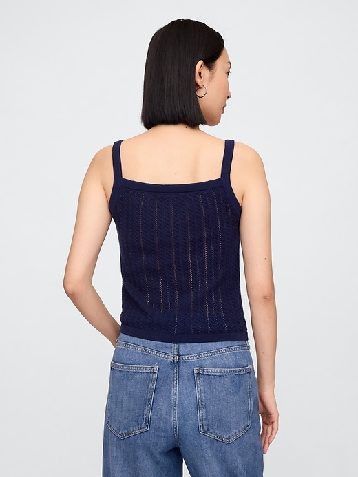 Image number 2 showing, Open-Stitch Sweater Tank Top