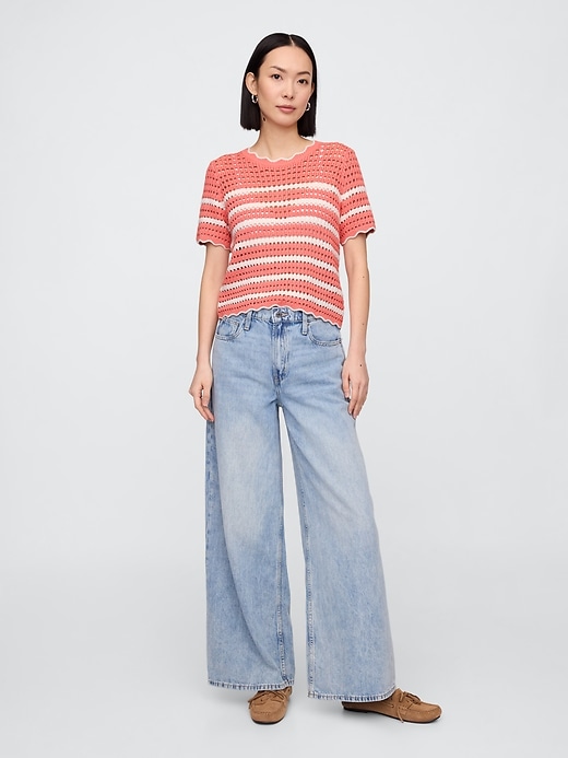 Image number 3 showing, Crochet Stripe Top