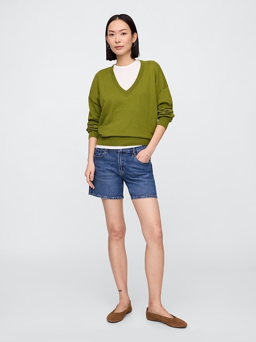 Image number 3 showing, CashSoft Relaxed V-Neck Sweater
