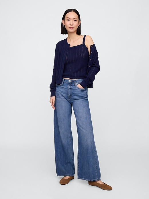 Image number 3 showing, Open-Stitch Sweater Tank Top