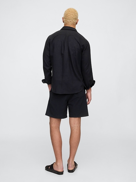 Image number 2 showing, 7" Linen-Blend Easy Shorts